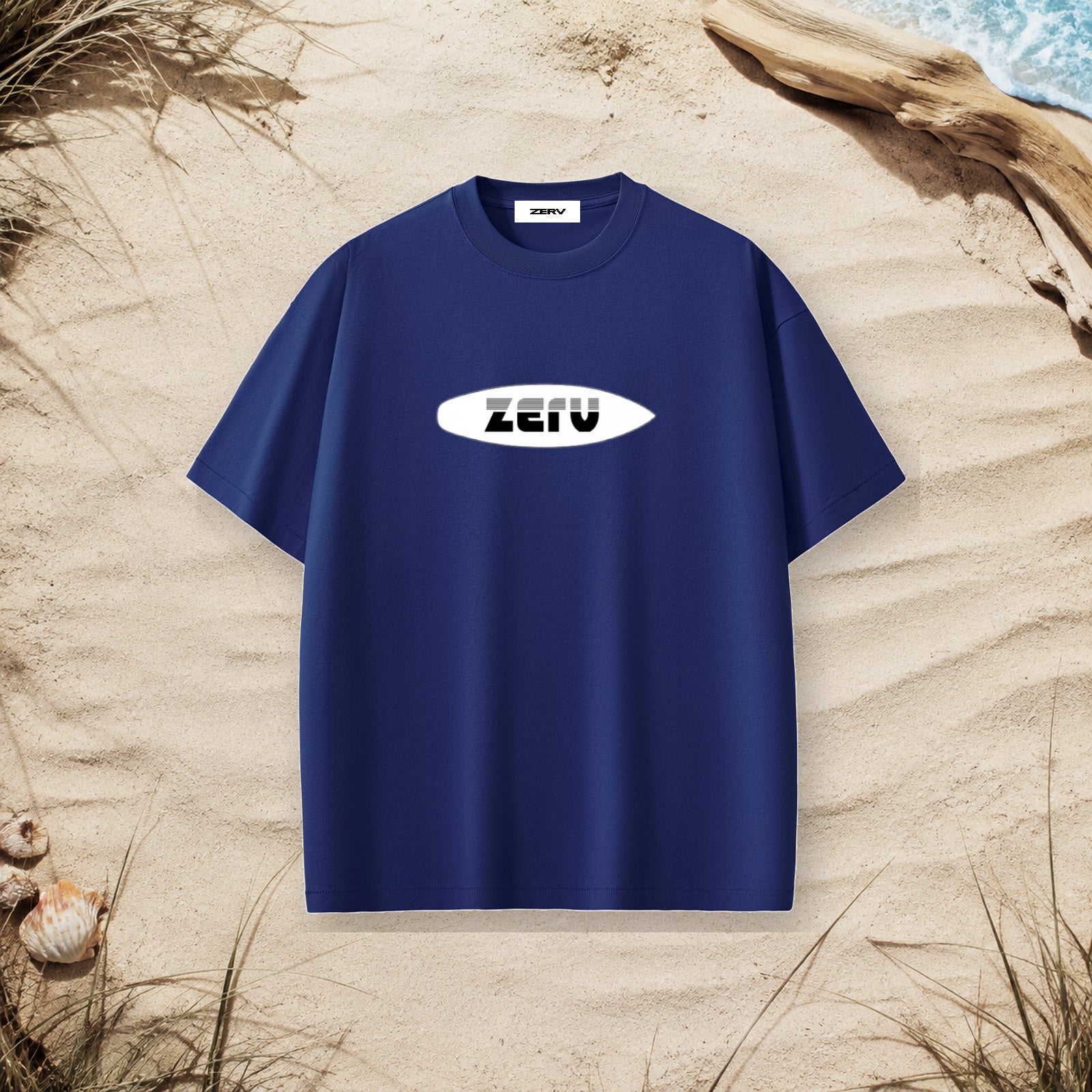 ZERV White Board Logo Heavyweight Surf Tee