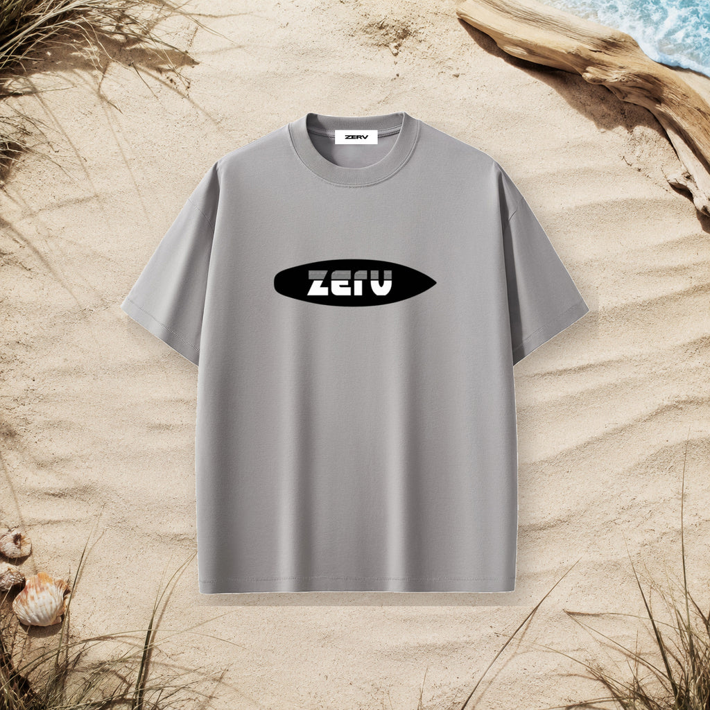 ZERV Black Board Logo Heavyweight Surf Tee