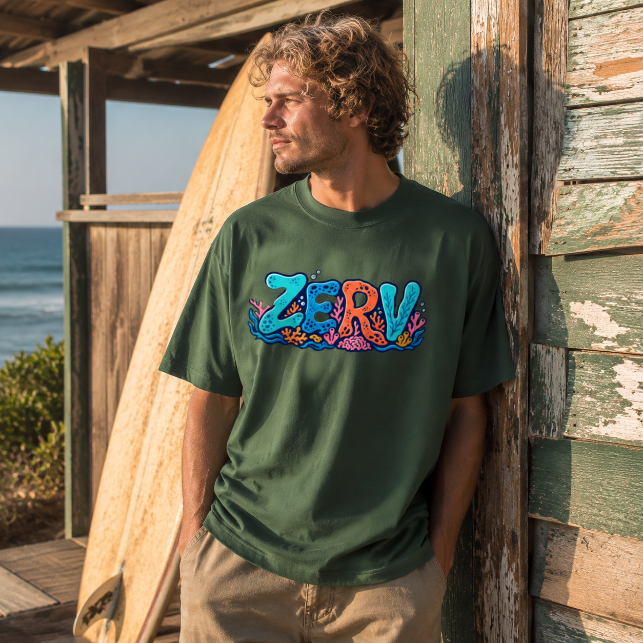 ZERV Coral Reef Heavyweight Surf Tee