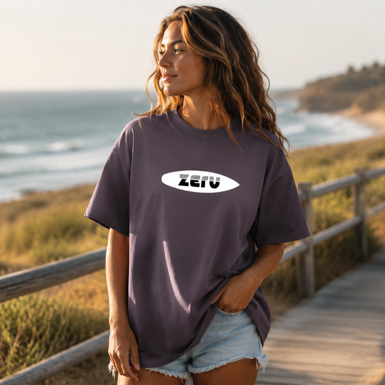 ZERV White Board Logo Heavyweight Surf Tee