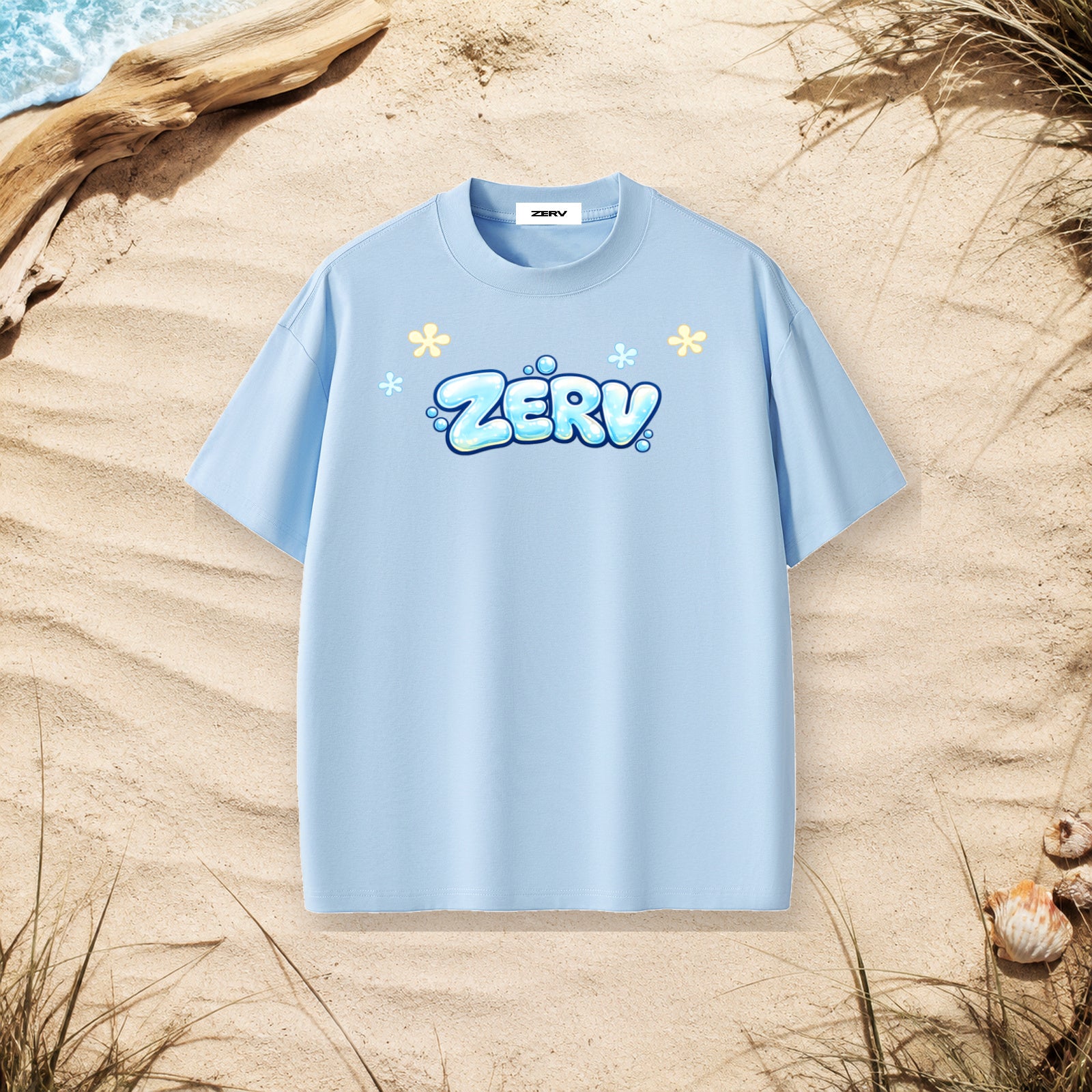 ZERV Bubble Logo Heavyweight Surf Tee