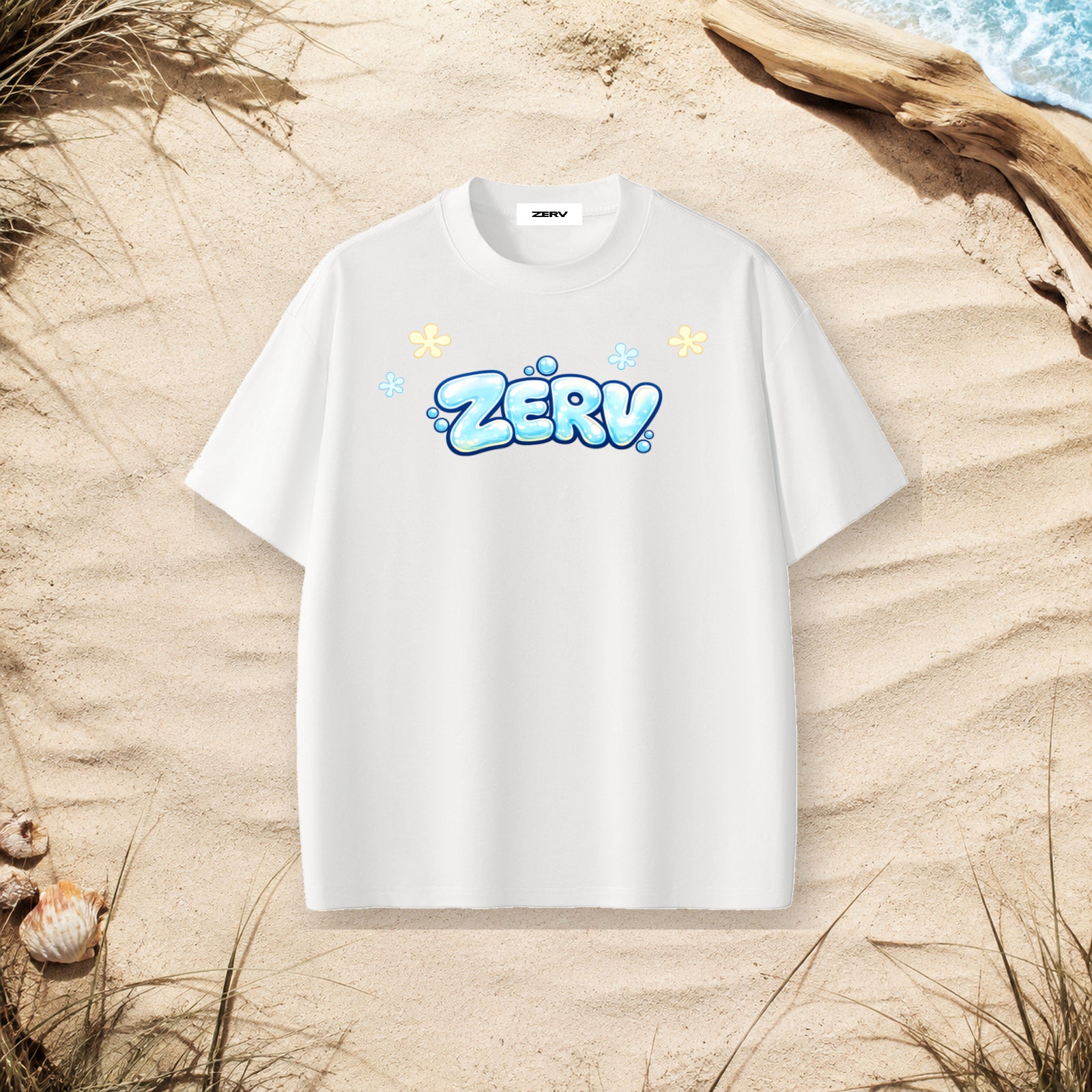 ZERV Bubble Logo Heavyweight Surf Tee