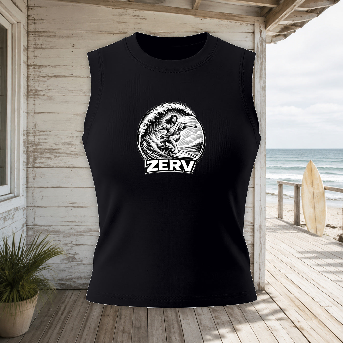 ZERV Surfing Jesus Women’s Tank Top
