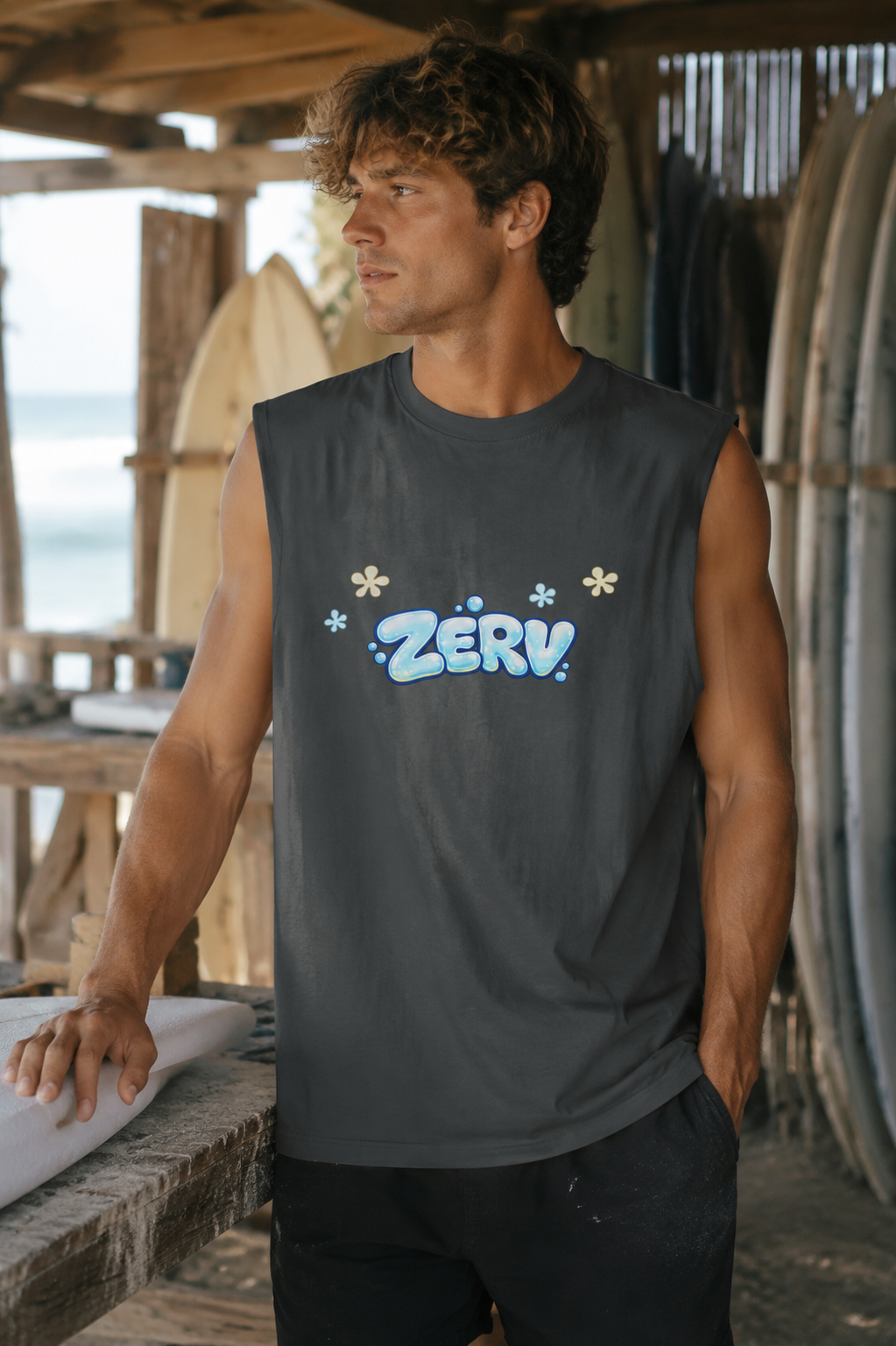 ZERV Bubble Logo Athletic Tank Top