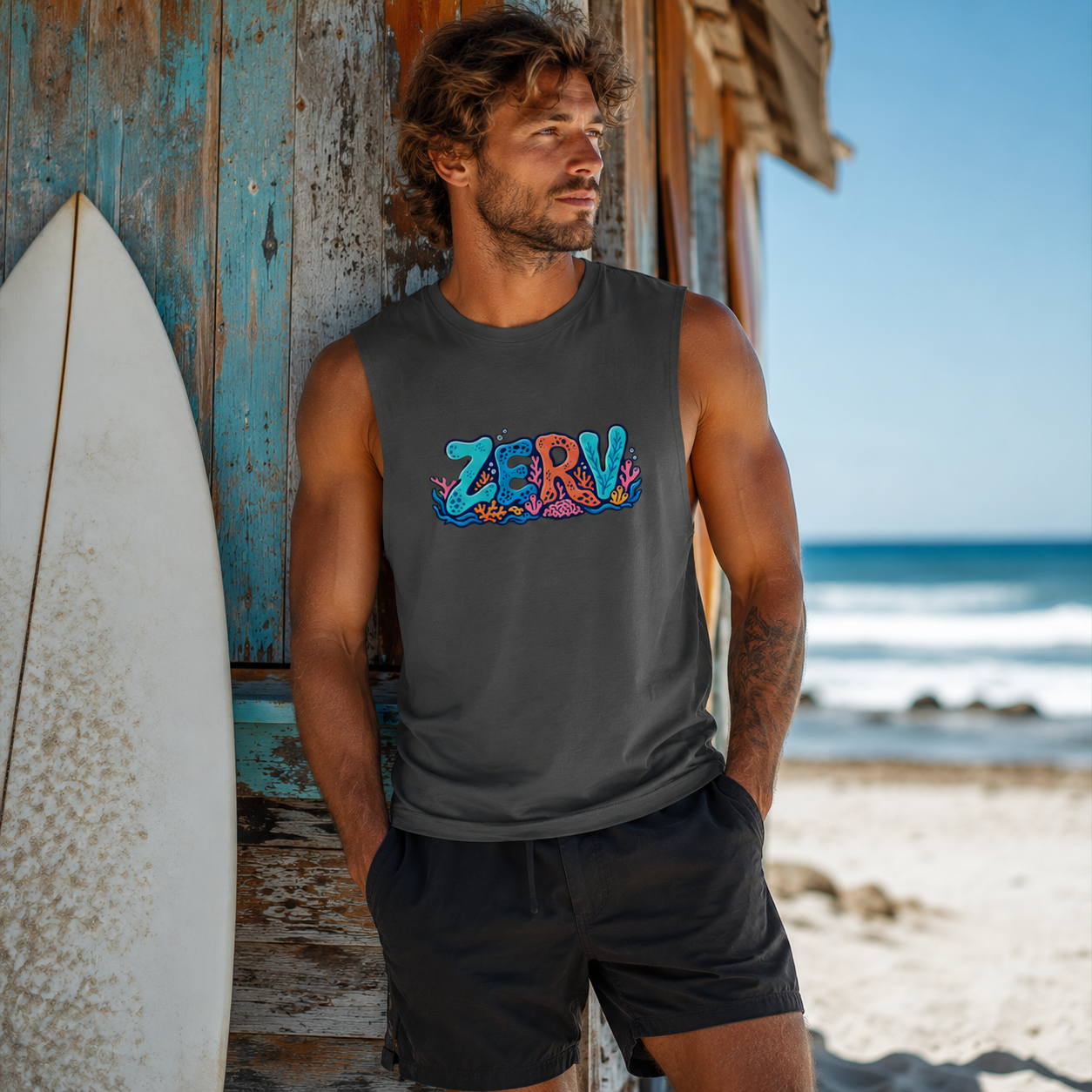 ZERV Coral Reef Athletic Tank Top