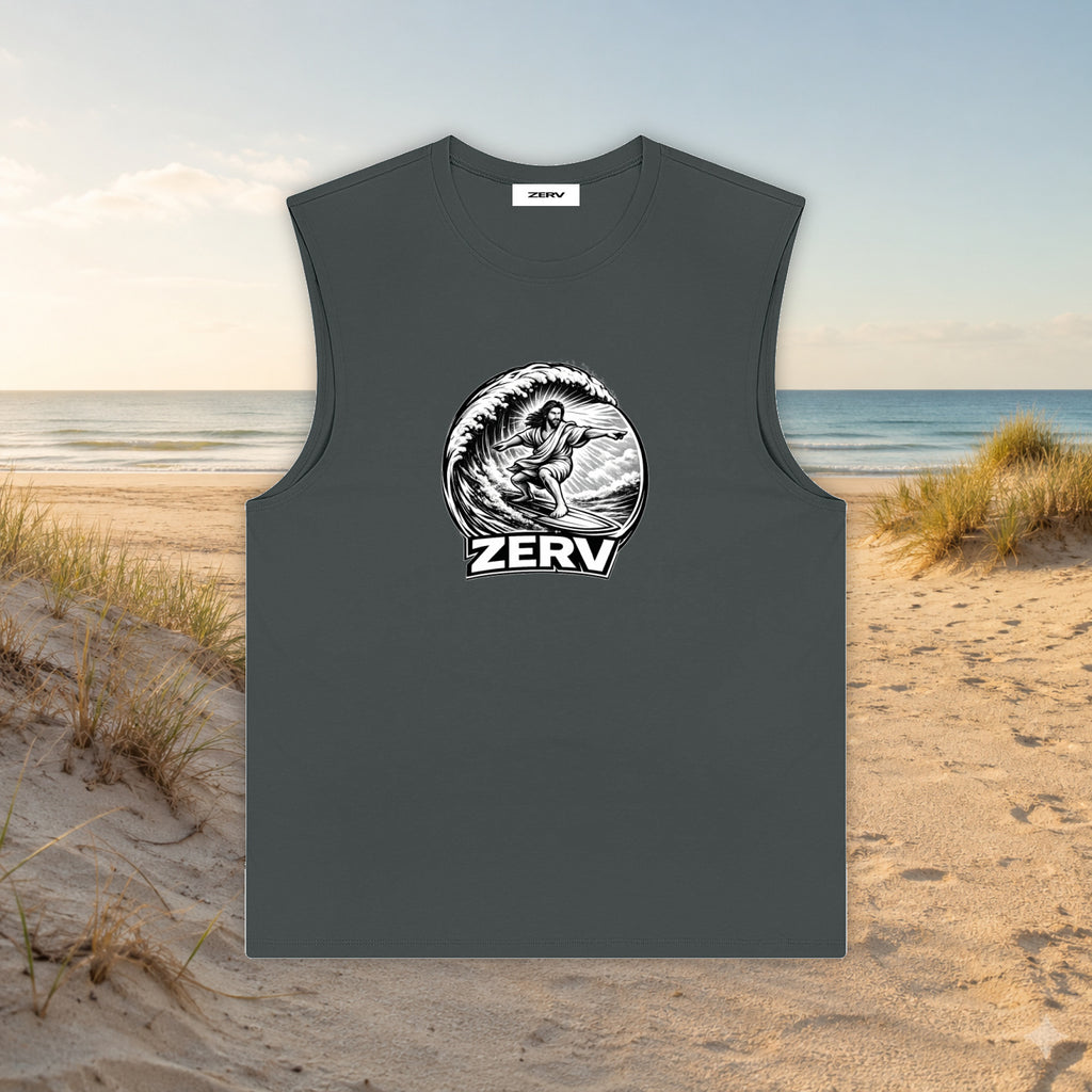 ZERV Surfing Jesus Athletic Tank Top