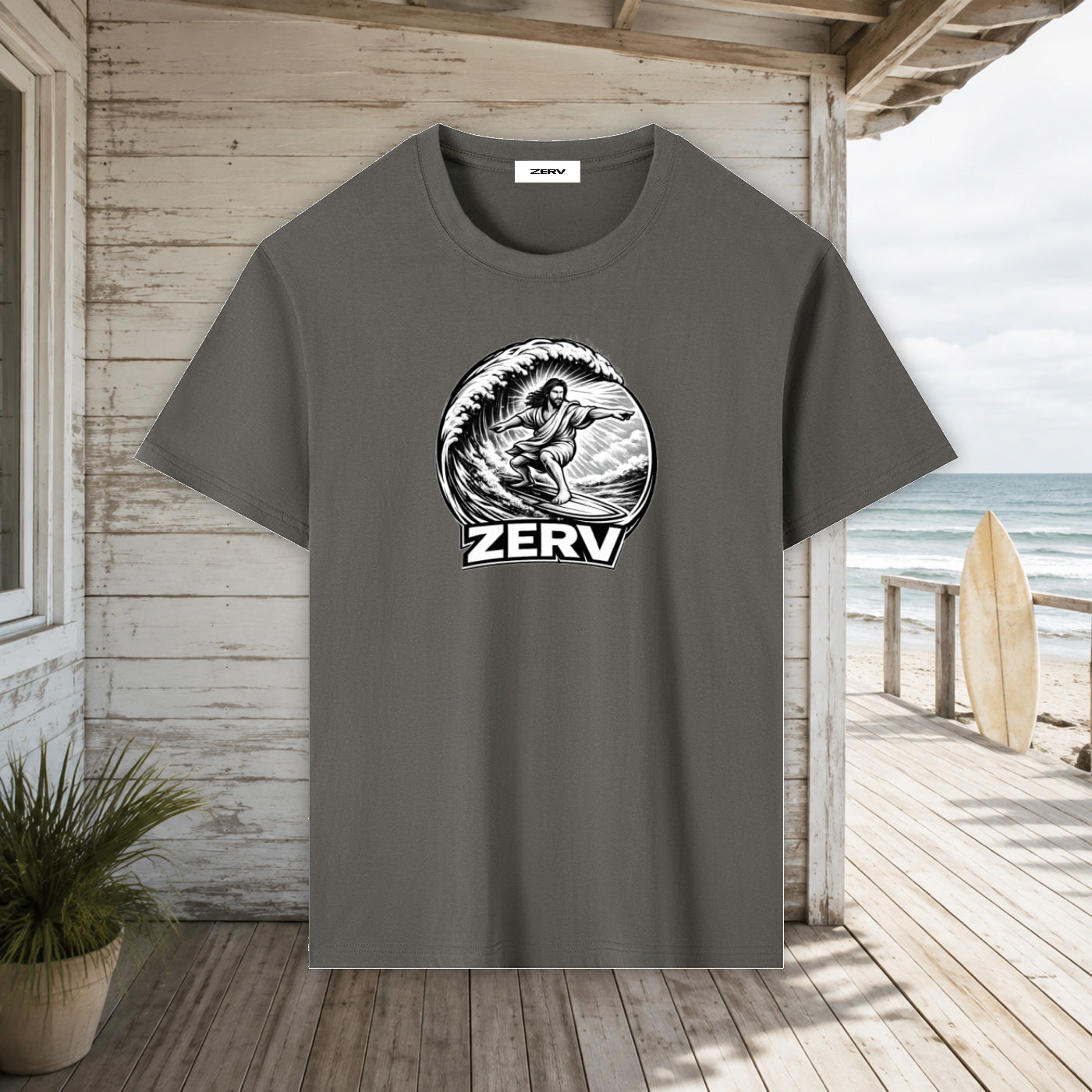 ZERV Surfing Jesus Everyday Tee