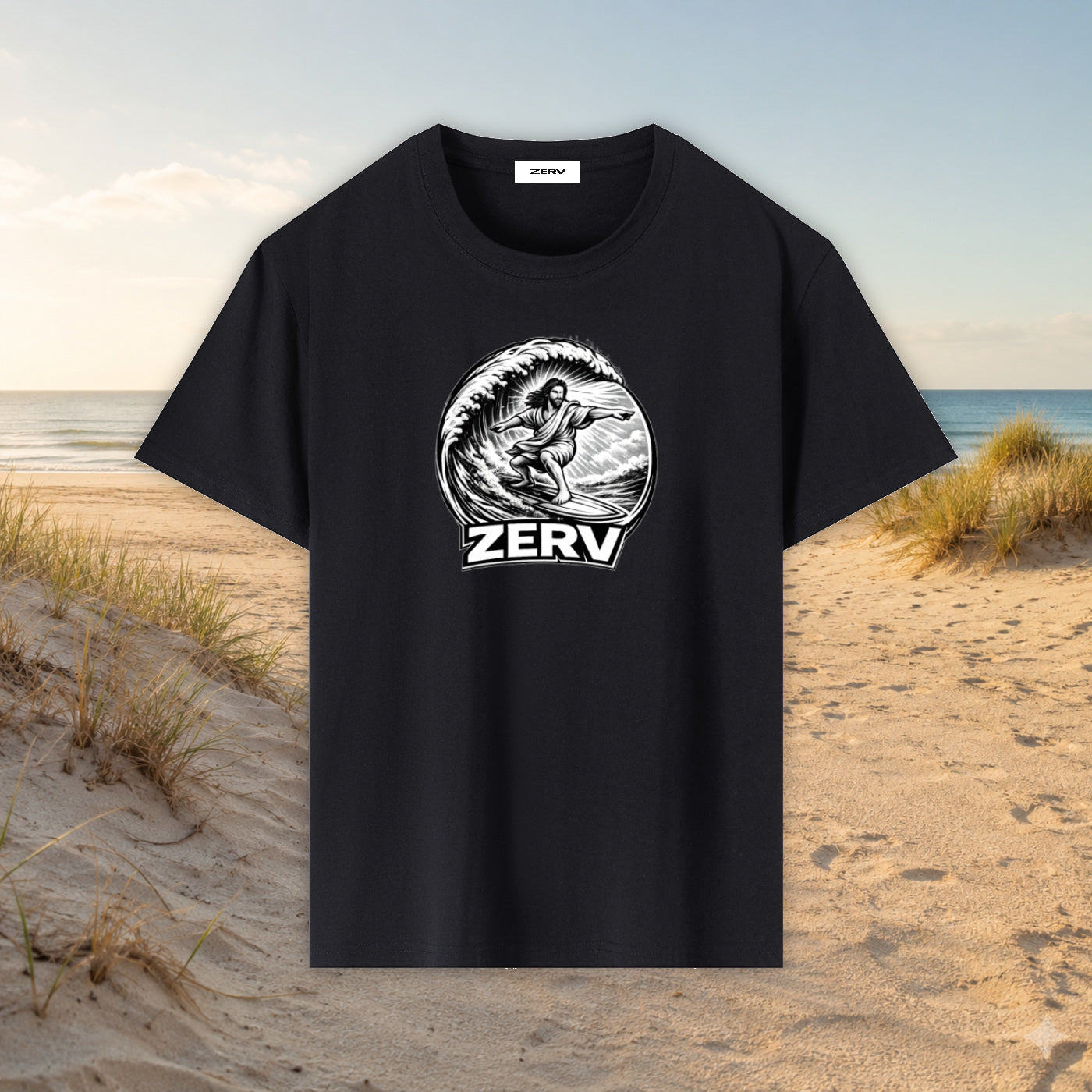 ZERV Surfing Jesus Everyday Tee