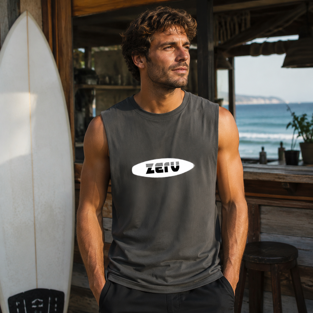 ZERV White Board Logo Athletic Tank Top