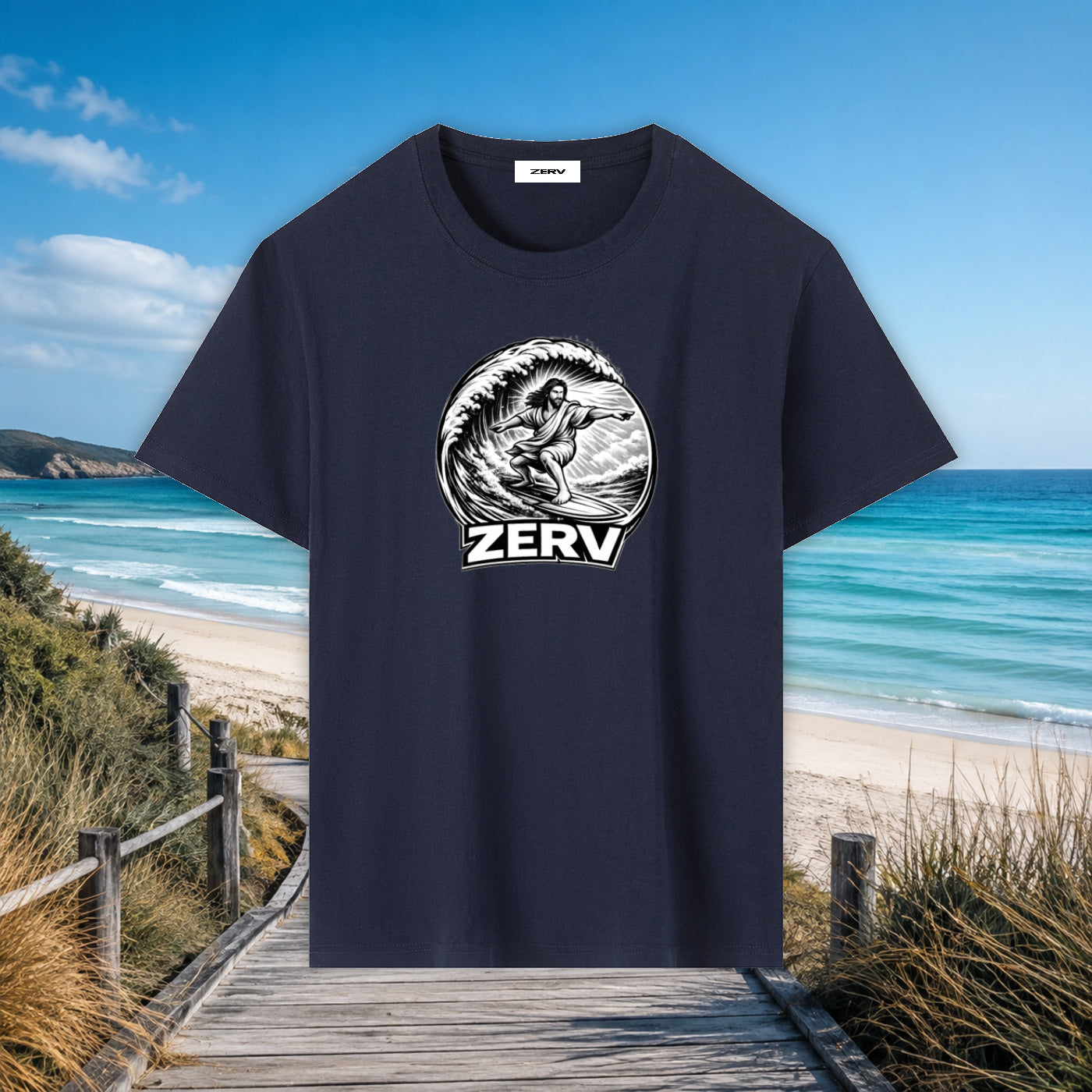 ZERV Surfing Jesus Everyday Tee