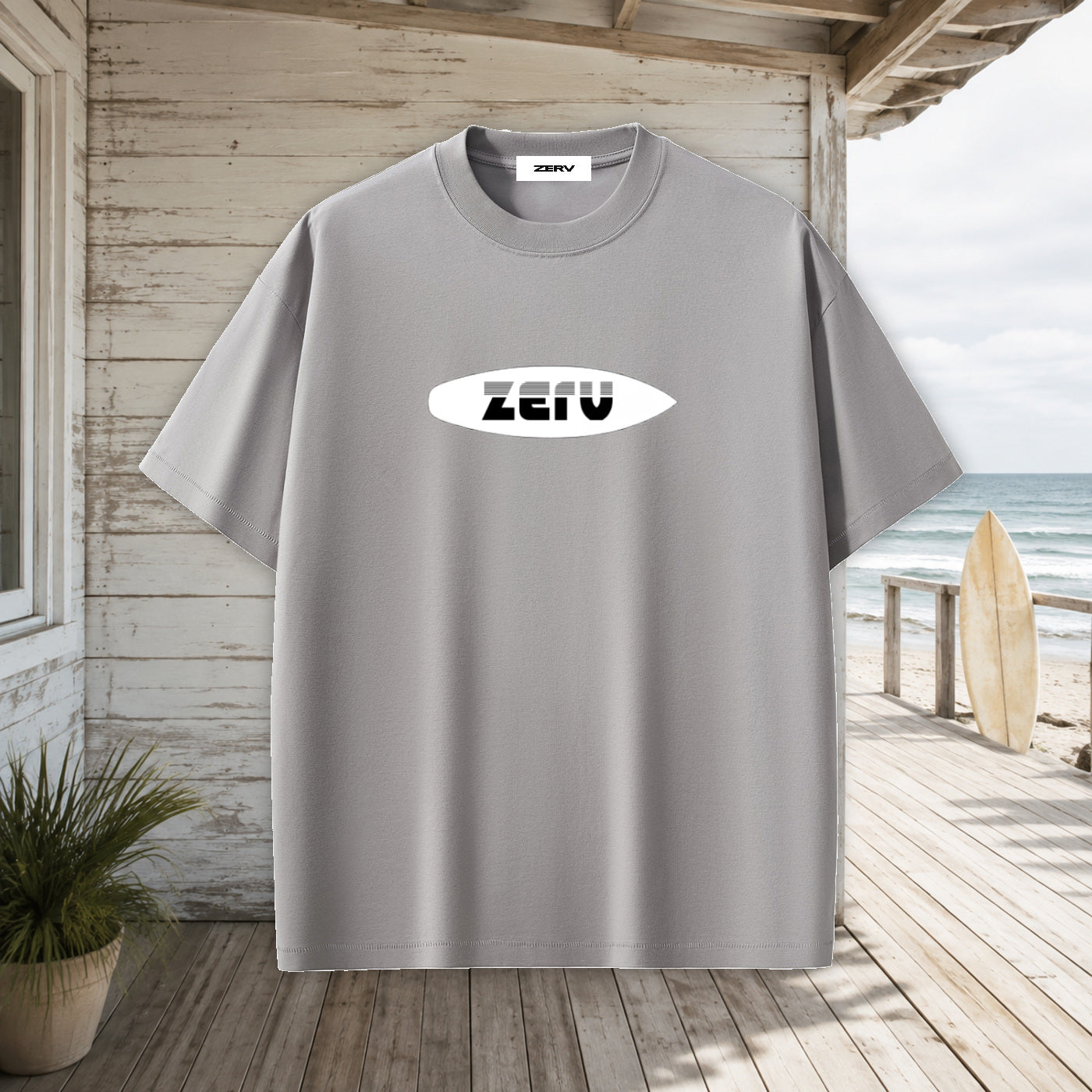 ZERV White Board Logo Everyday Tee