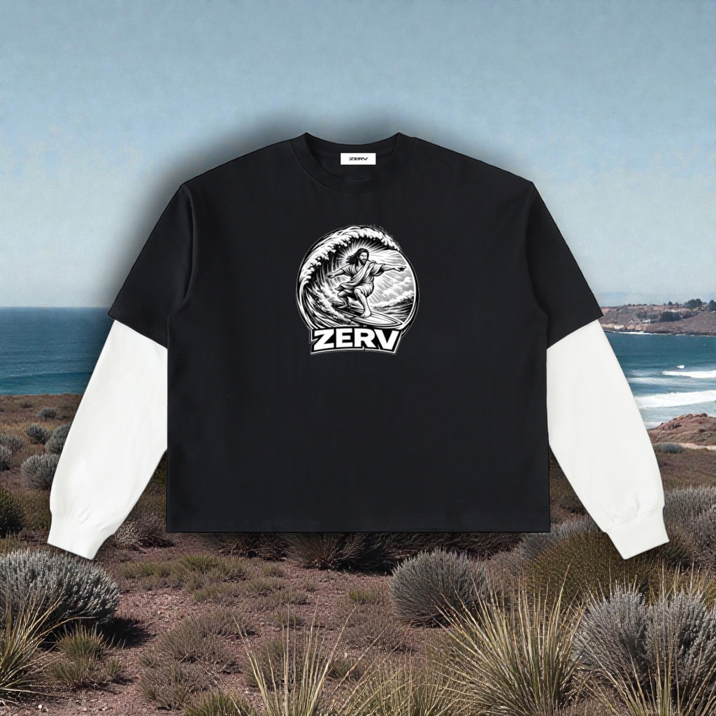 LIMITED SURFING JESUS LAYERED TEE