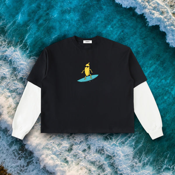 LIMITED SHREDDING NAN LAYERED TEE