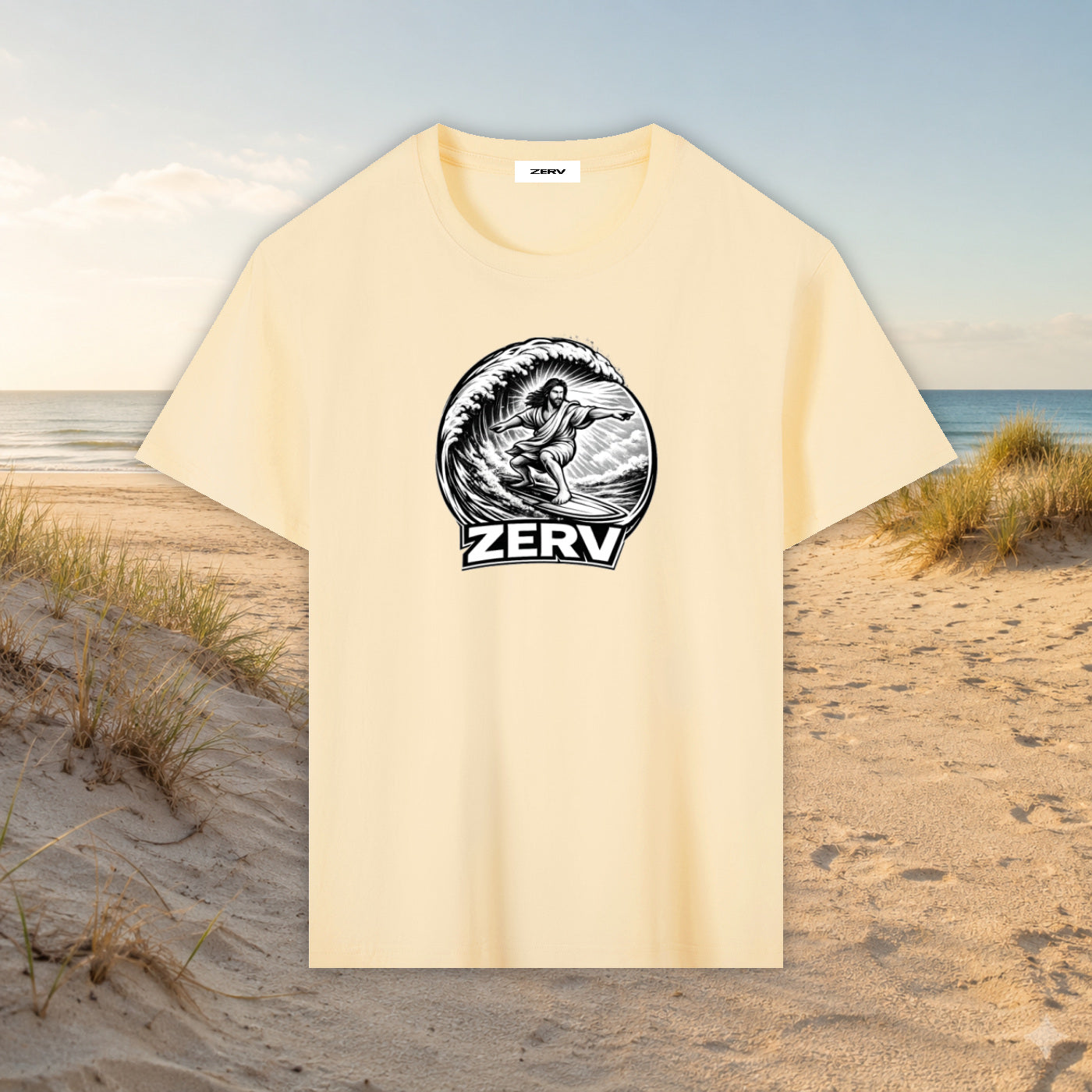 ZERV Surfing Jesus Everyday Tee