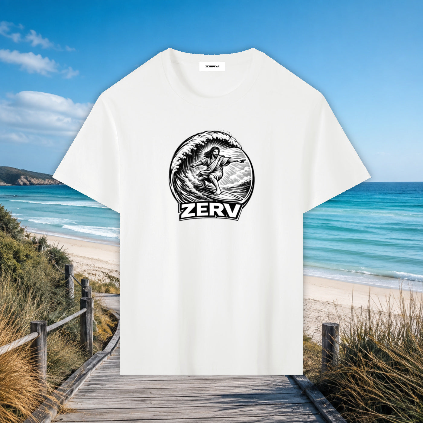 ZERV Surfing Jesus Everyday Tee