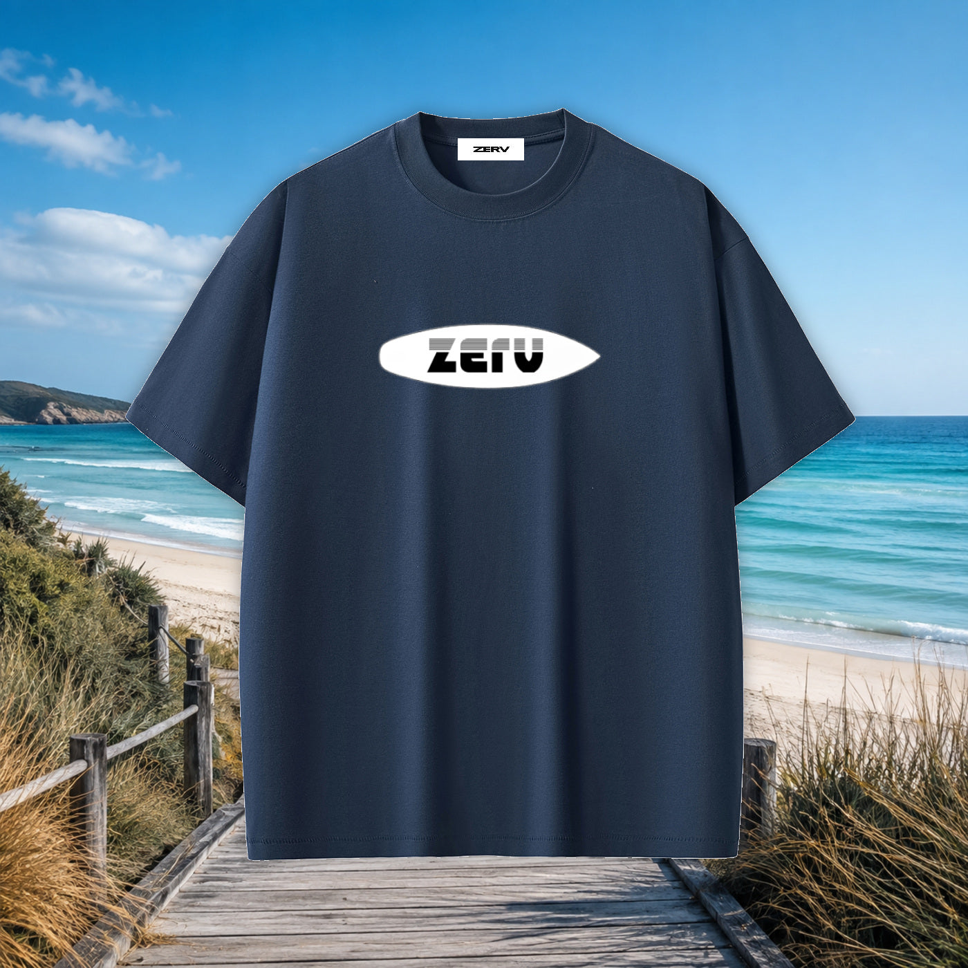 ZERV White Board Logo Everyday Tee