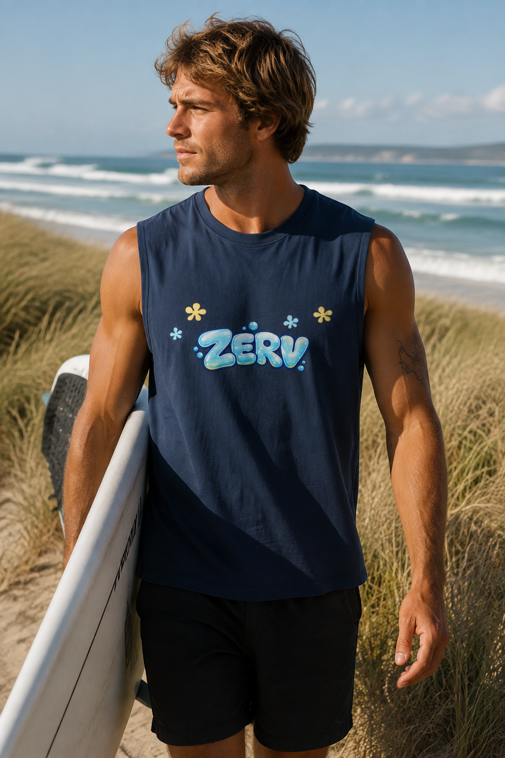 ZERV Bubble Logo Athletic Tank Top