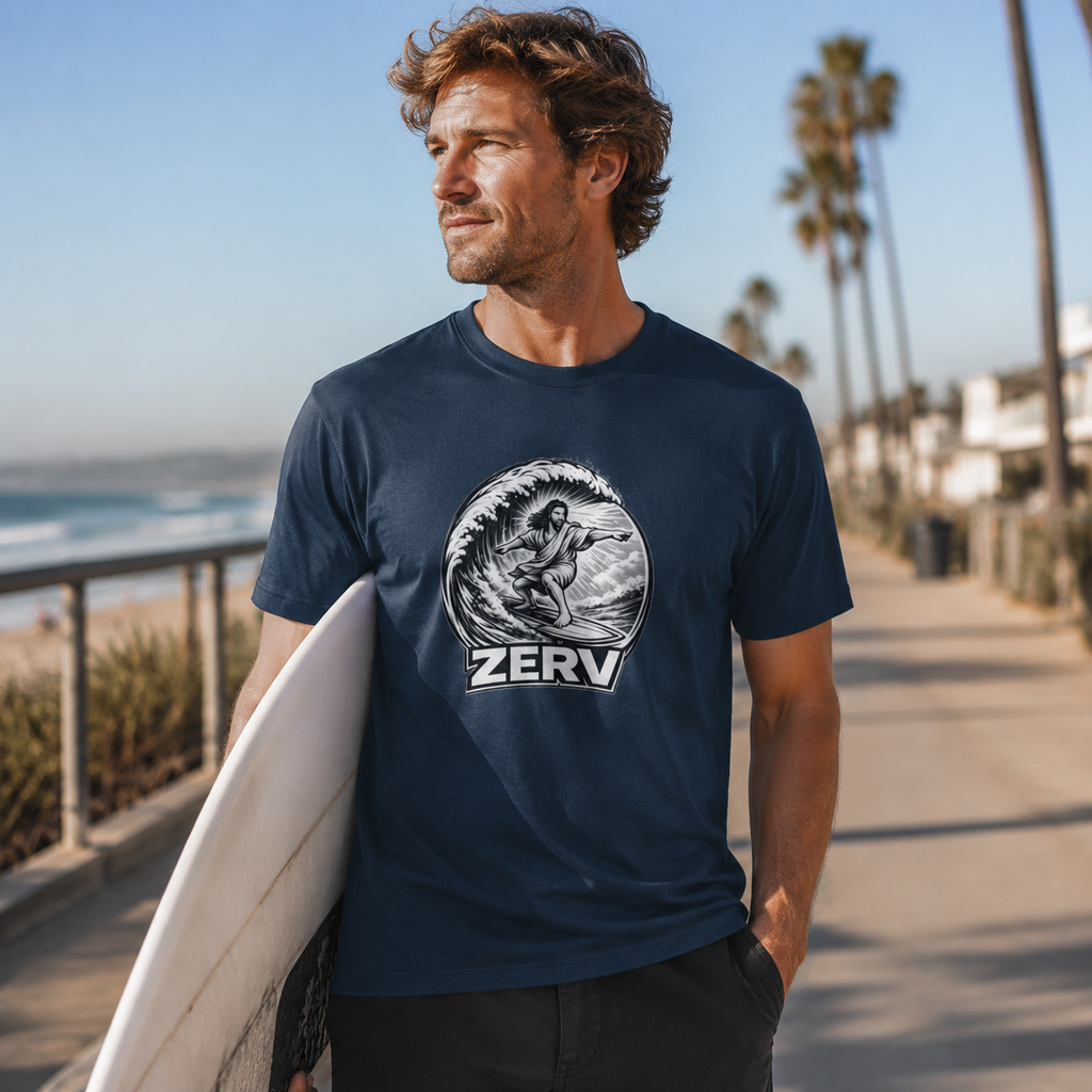 ZERV Surfing Jesus Everyday Tee