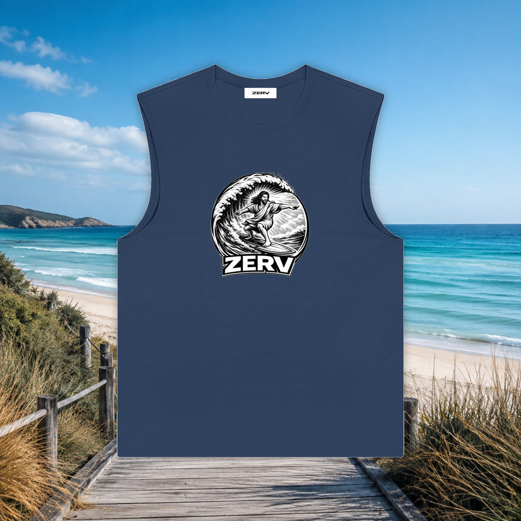ZERV Surfing Jesus Athletic Tank Top