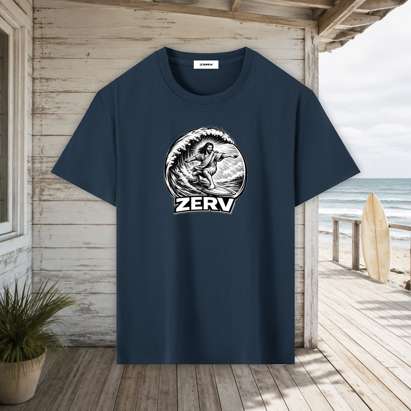 ZERV Surfing Jesus Everyday Tee
