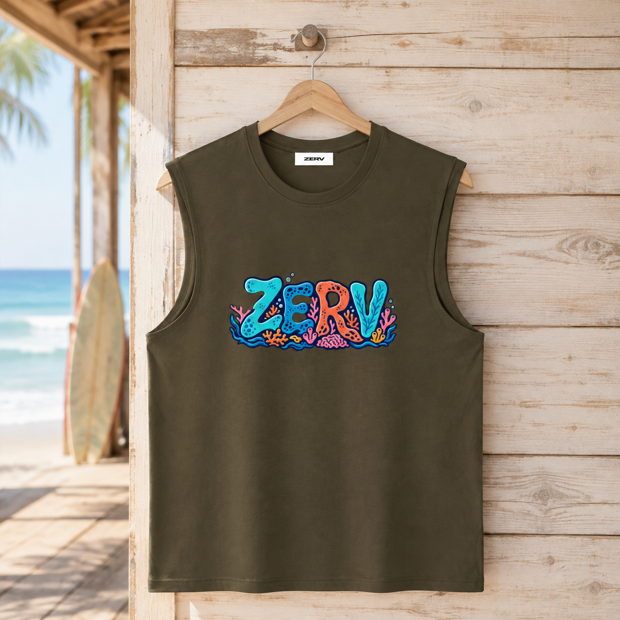 ZERV Coral Reef Athletic Tank Top