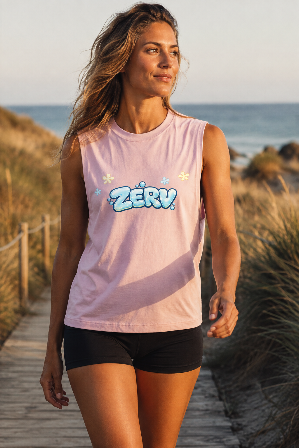 ZERV Bubble Logo Athletic Tank Top