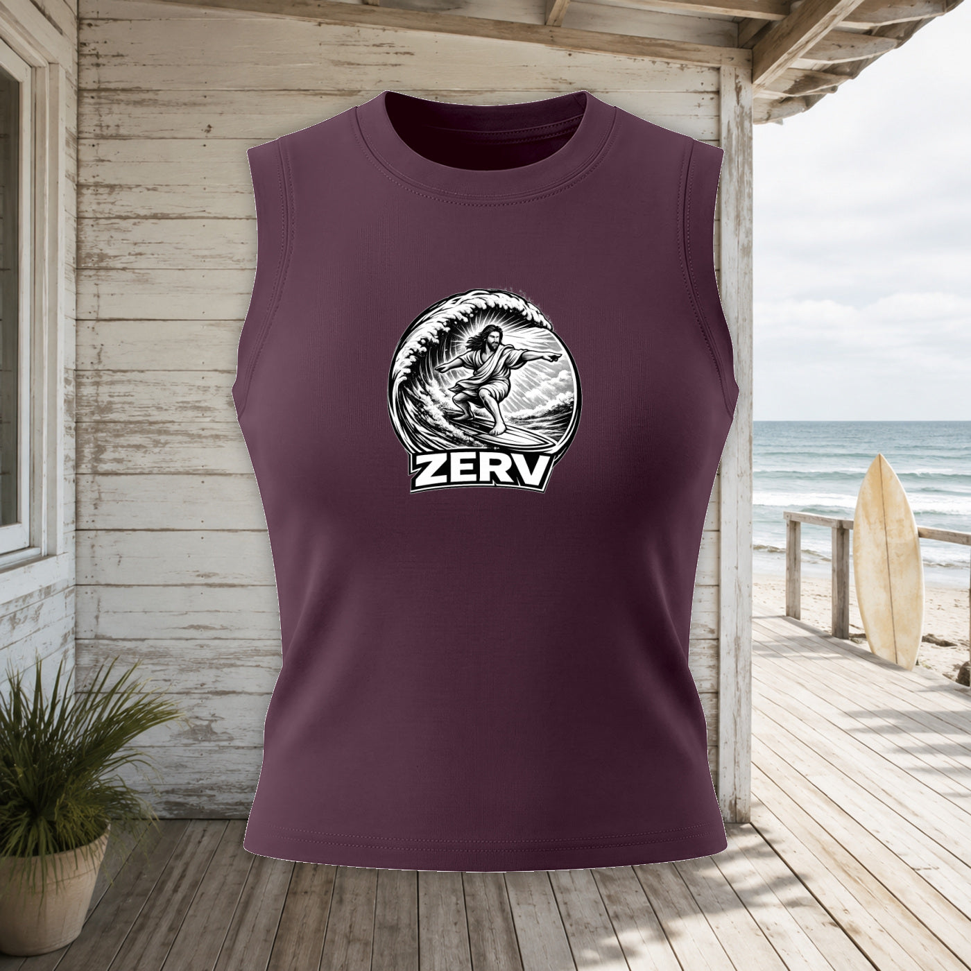 ZERV Surfing Jesus Women’s Tank Top
