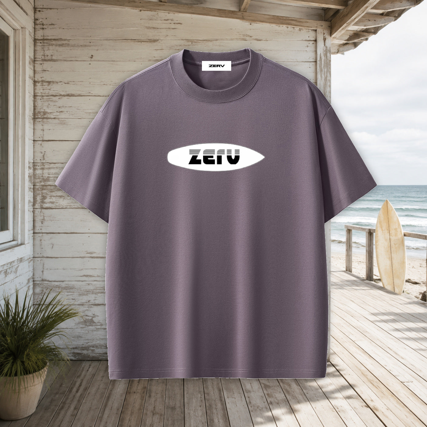 ZERV White Board Logo Everyday Tee