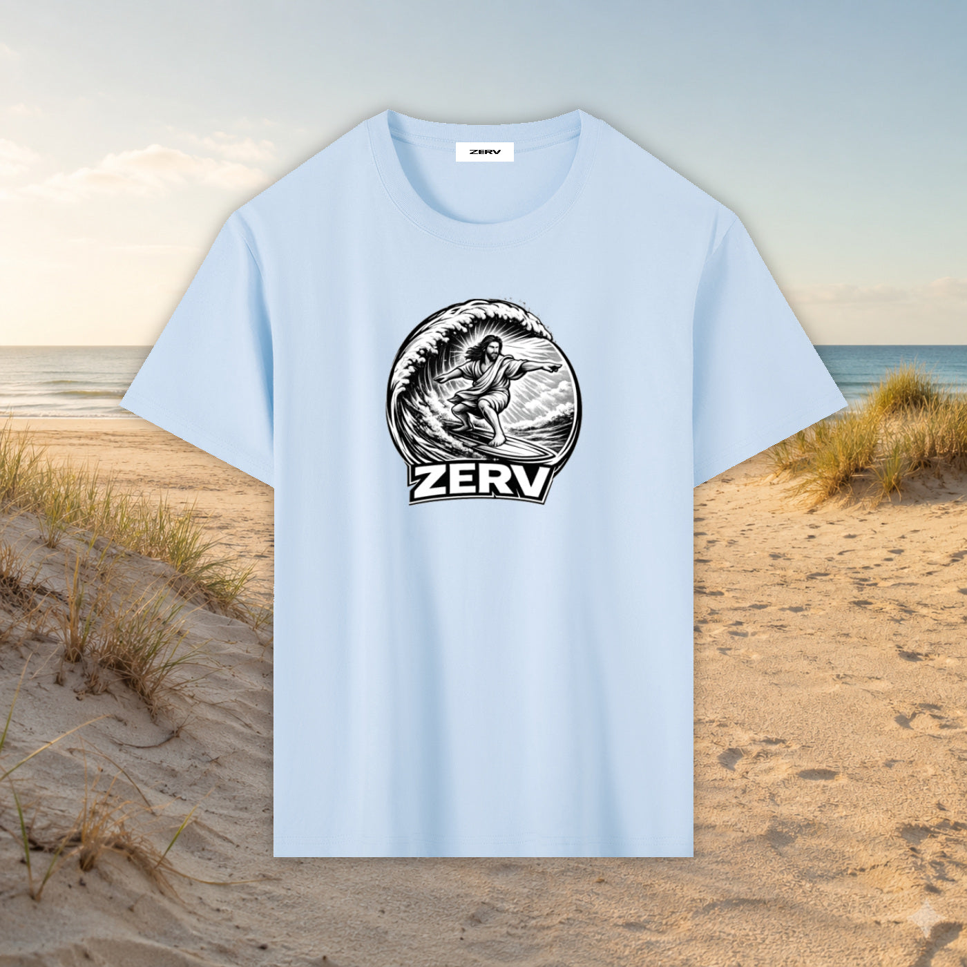 ZERV Surfing Jesus Everyday Tee