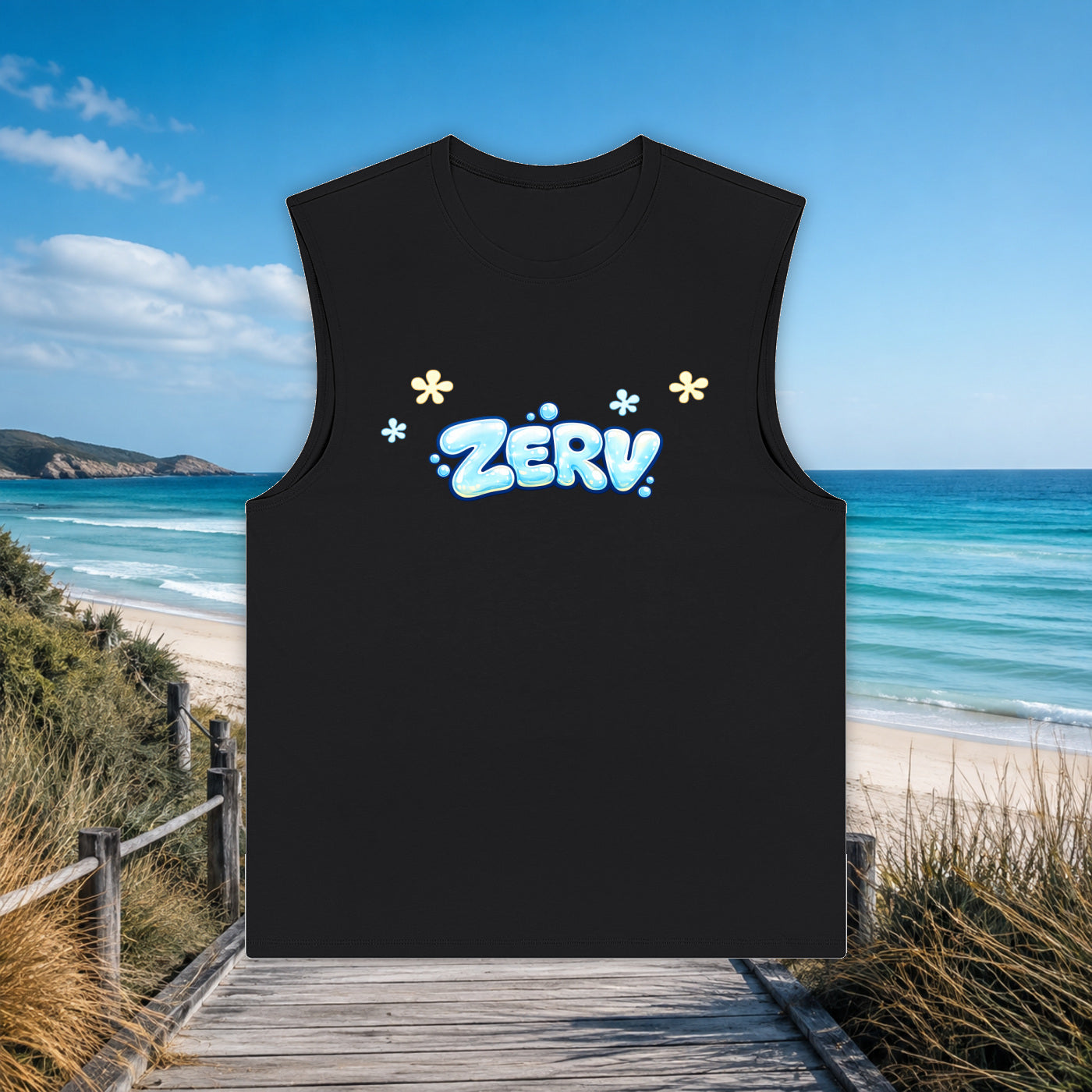 ZERV Bubble Logo Athletic Tank Top