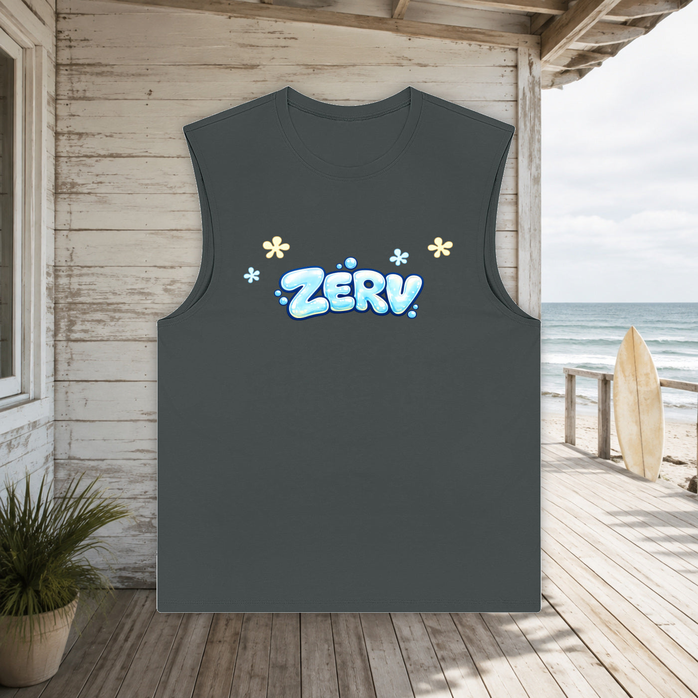 ZERV Bubble Logo Athletic Tank Top