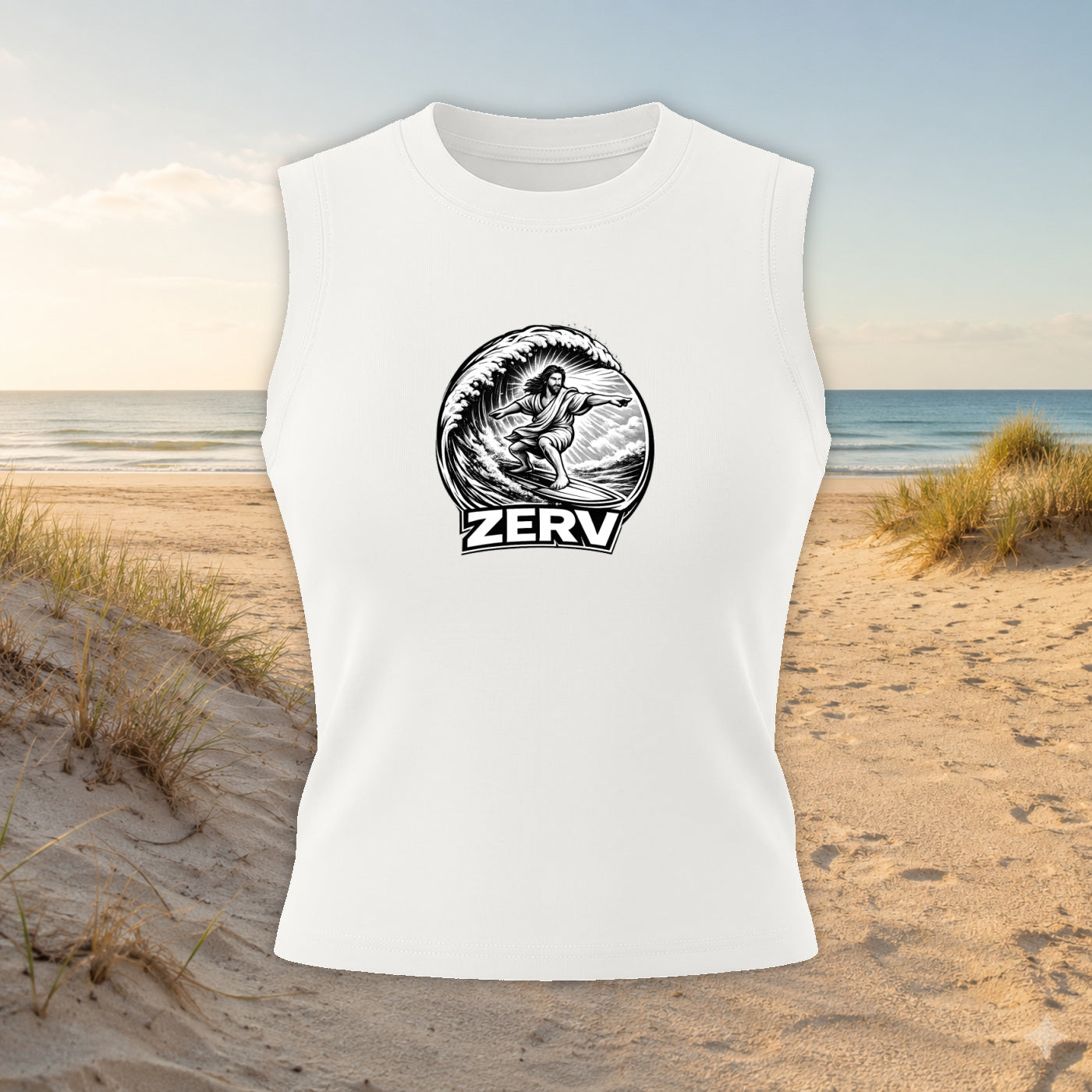 ZERV Surfing Jesus Women’s Tank Top