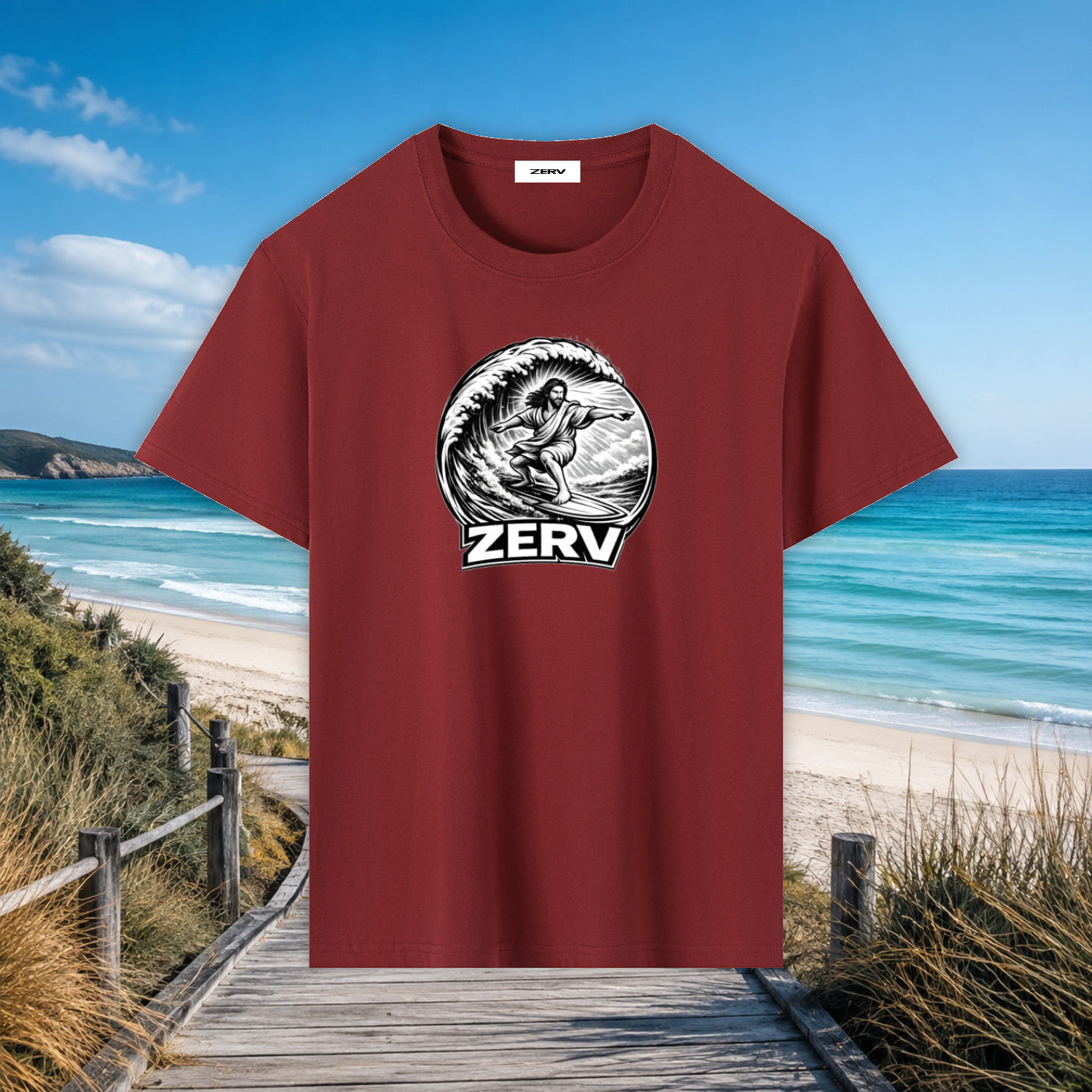 ZERV Surfing Jesus Everyday Tee